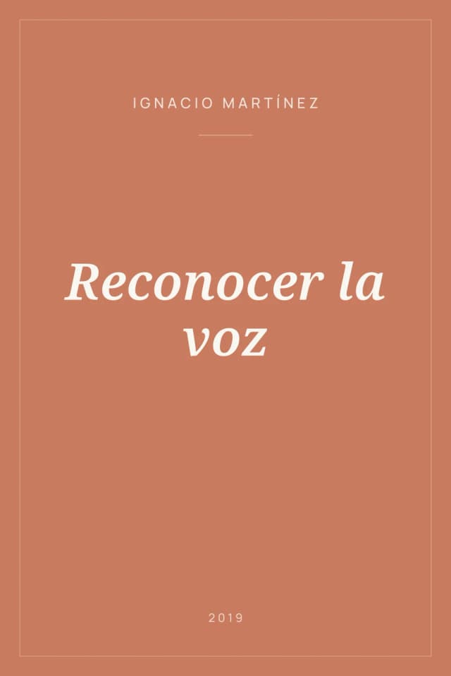 Portada de Reconocer la voz