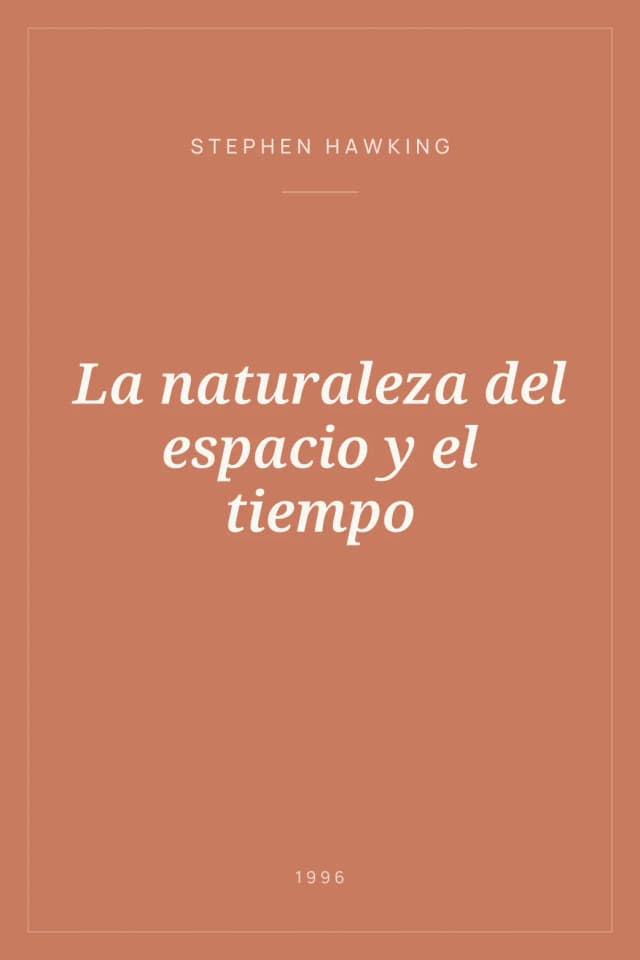 Portada de La naturaleza del espacio y el tiempo