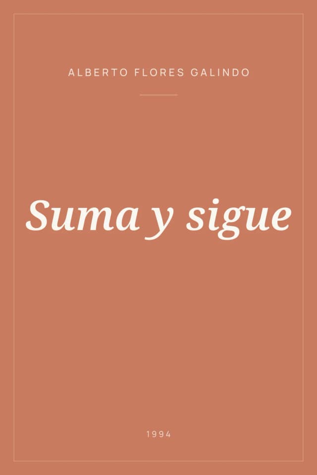 Portada de Suma y sigue