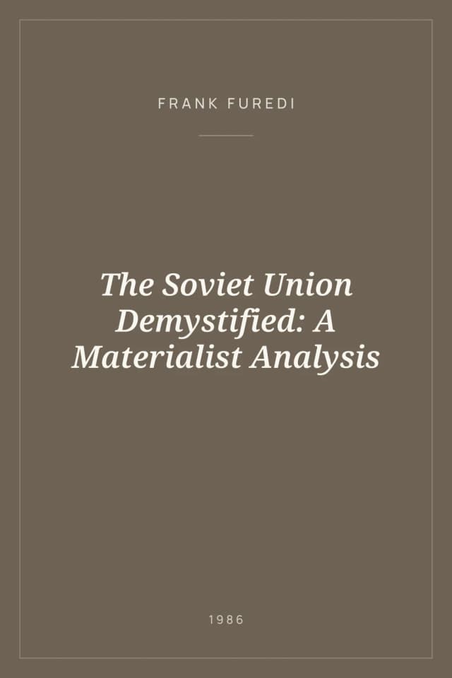 Portada de The Soviet Union Demystified: A Materialist Analysis