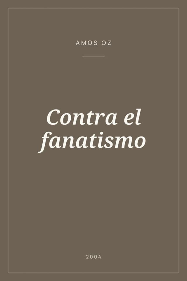 Portada de Contra el fanatismo