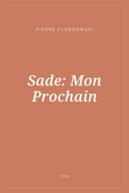Portada de Sade: Mon Prochain