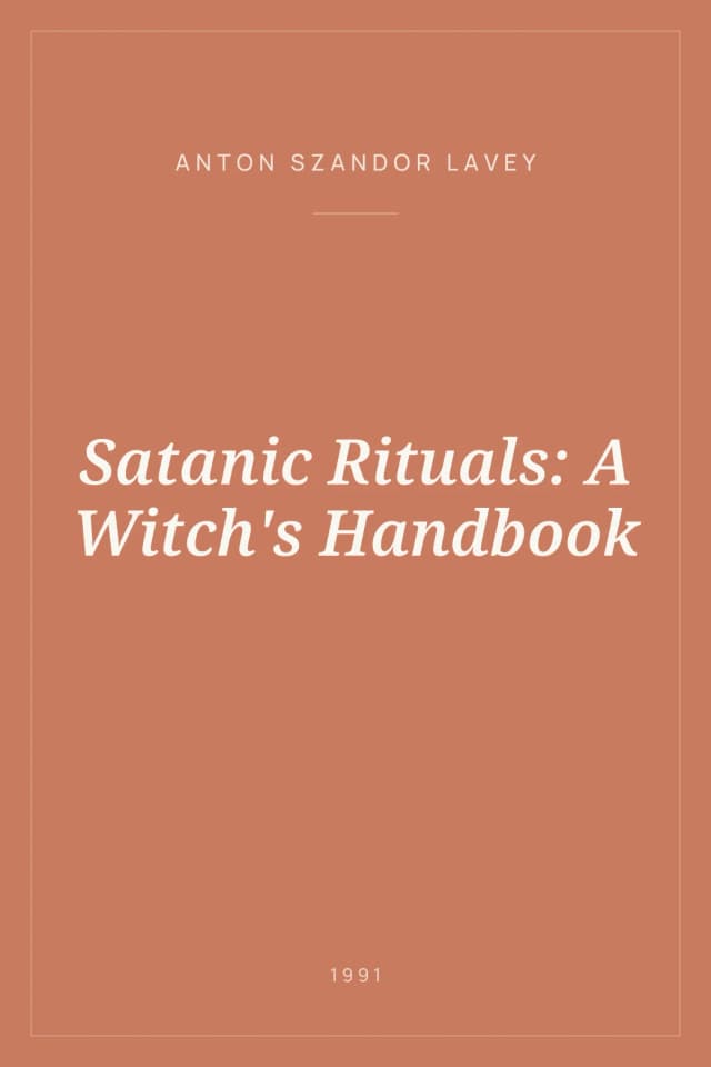 Portada de Satanic Rituals: A Witch's Handbook