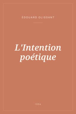 Portada de L'Intention poétique