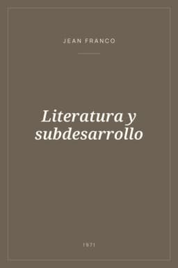 Portada de Literatura y subdesarrollo