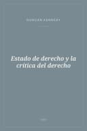 Portada de Estado de derecho y la crítica del derecho
