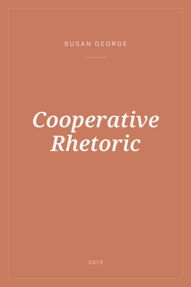 Portada de Cooperative Rhetoric