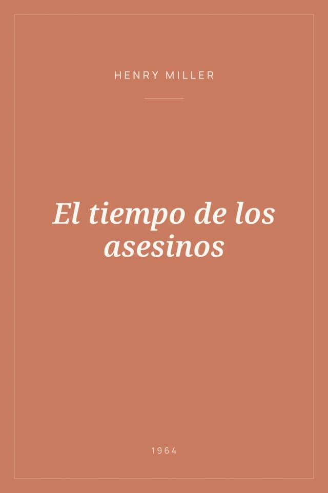 Portada de El tiempo de los asesinos