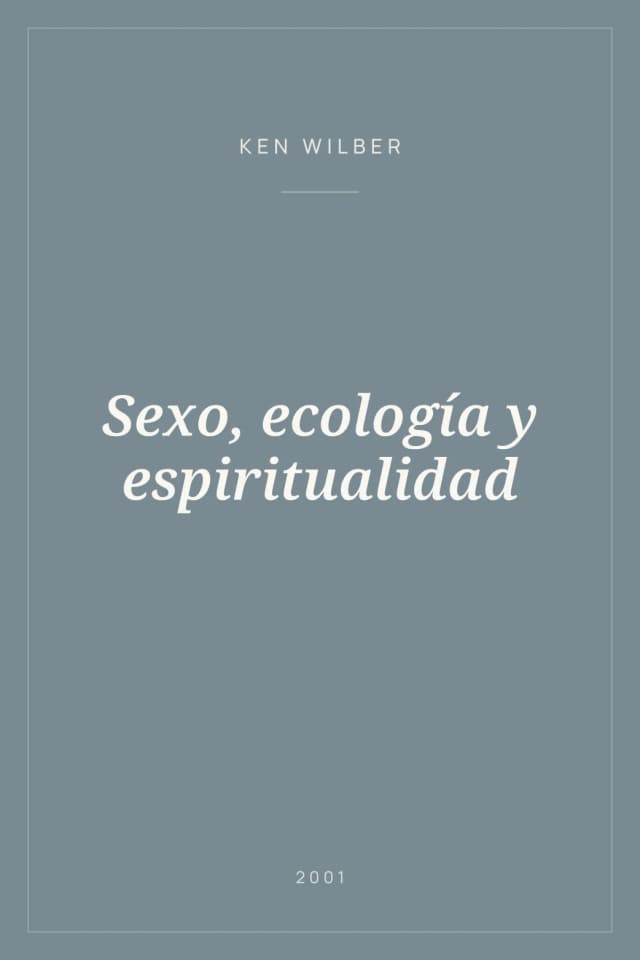 Portada de Sexo, ecología y espiritualidad