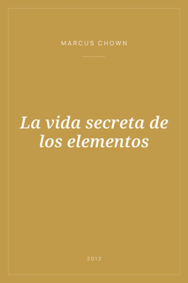 Portada de La vida secreta de los elementos