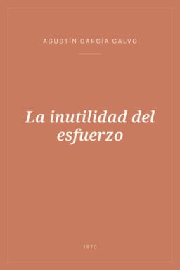 Portada de La inutilidad del esfuerzo