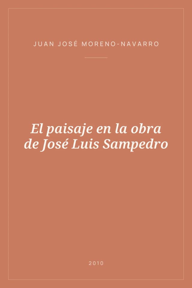 Portada de El paisaje en la obra de José Luis Sampedro