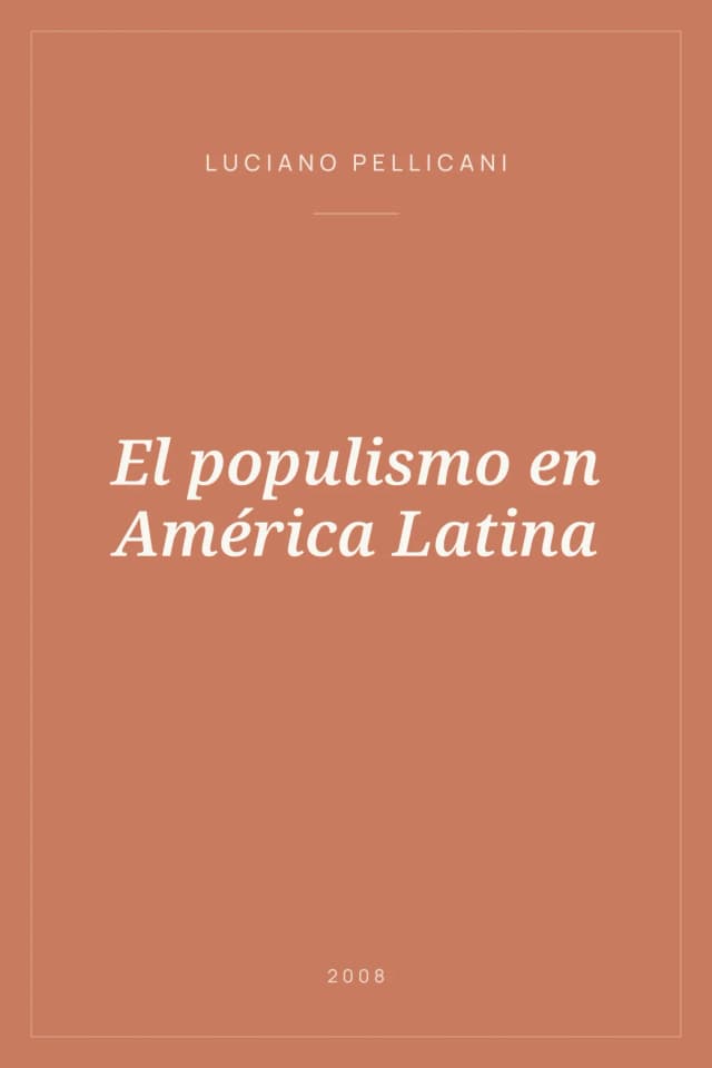 Portada de El populismo en América Latina