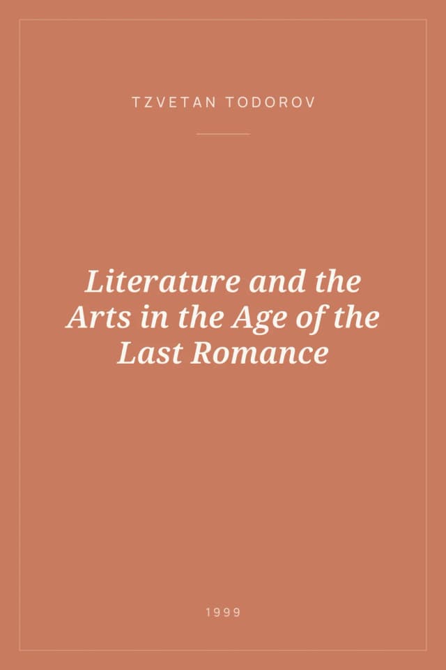 Portada de Literature and the Arts in the Age of the Last Romance