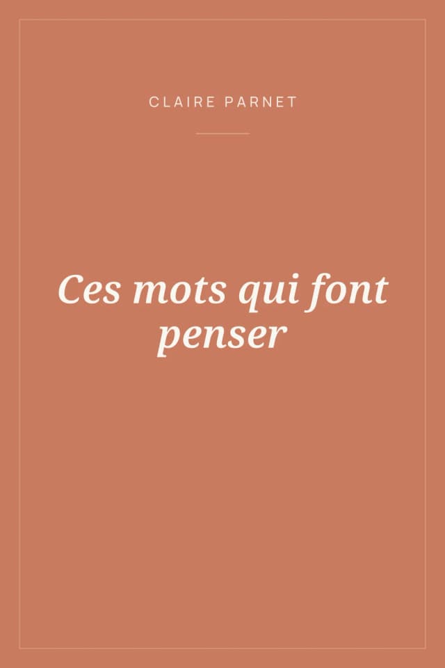 Portada de Ces mots qui font penser