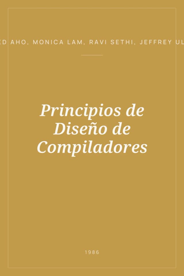 Portada de Principios de Diseño de Compiladores
