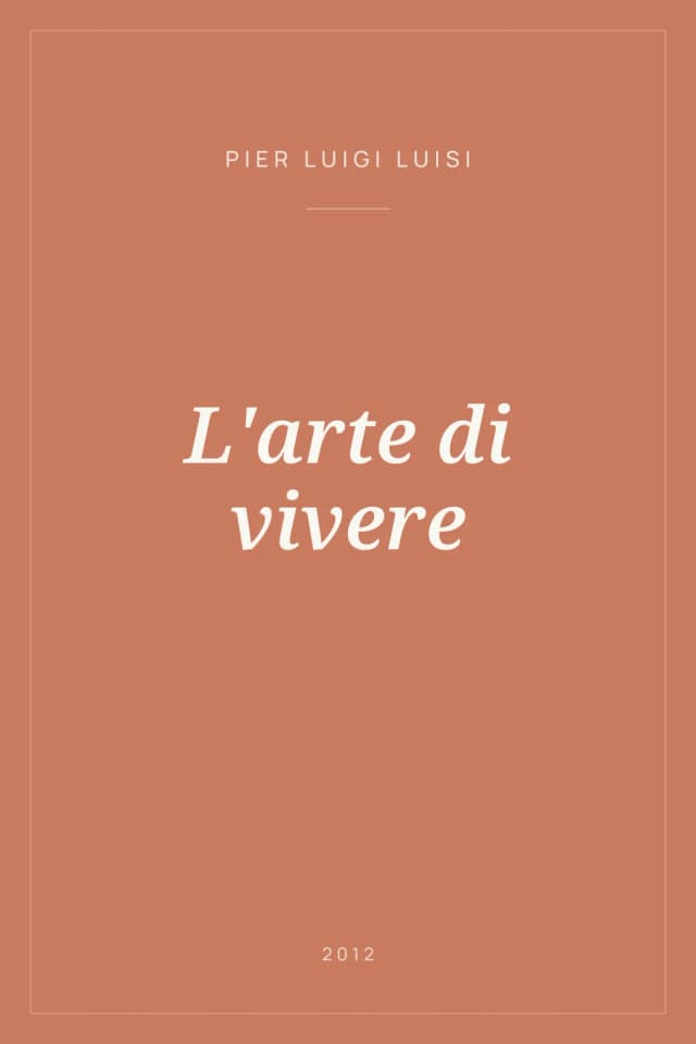 Portada de L'arte di vivere