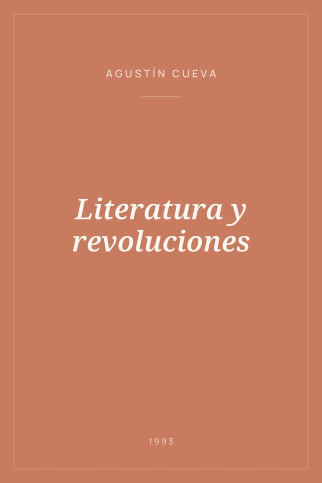 Portada de Literatura y revoluciones