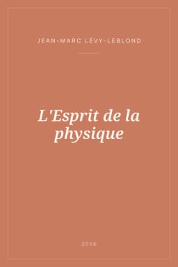 Portada de L'Esprit de la physique