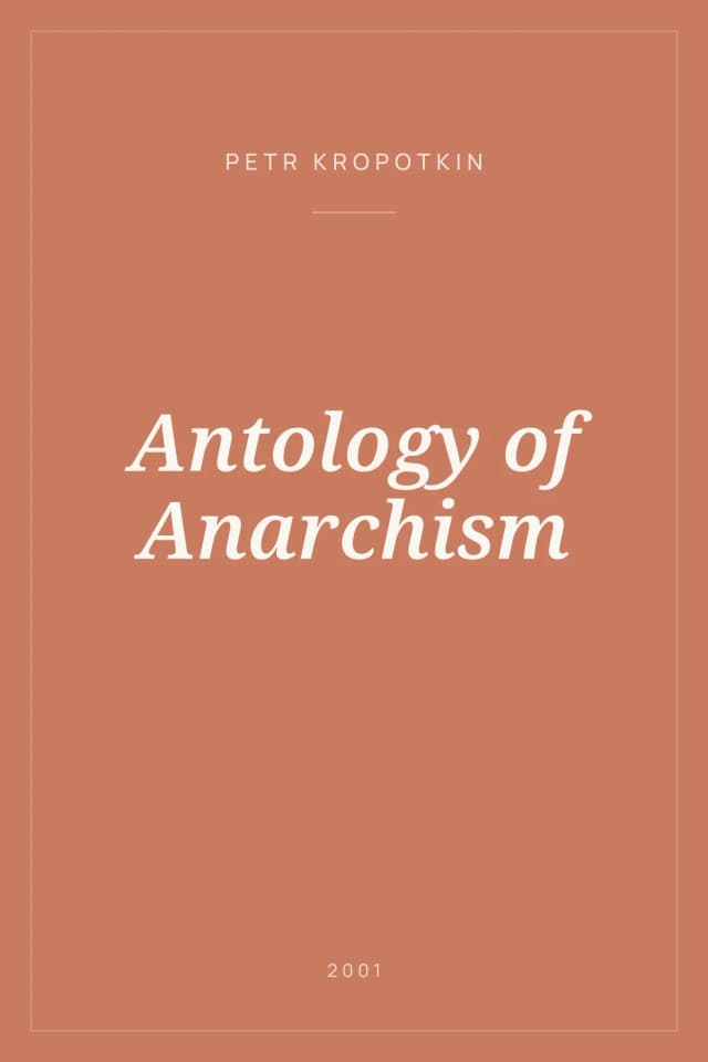 Portada de Antology of Anarchism