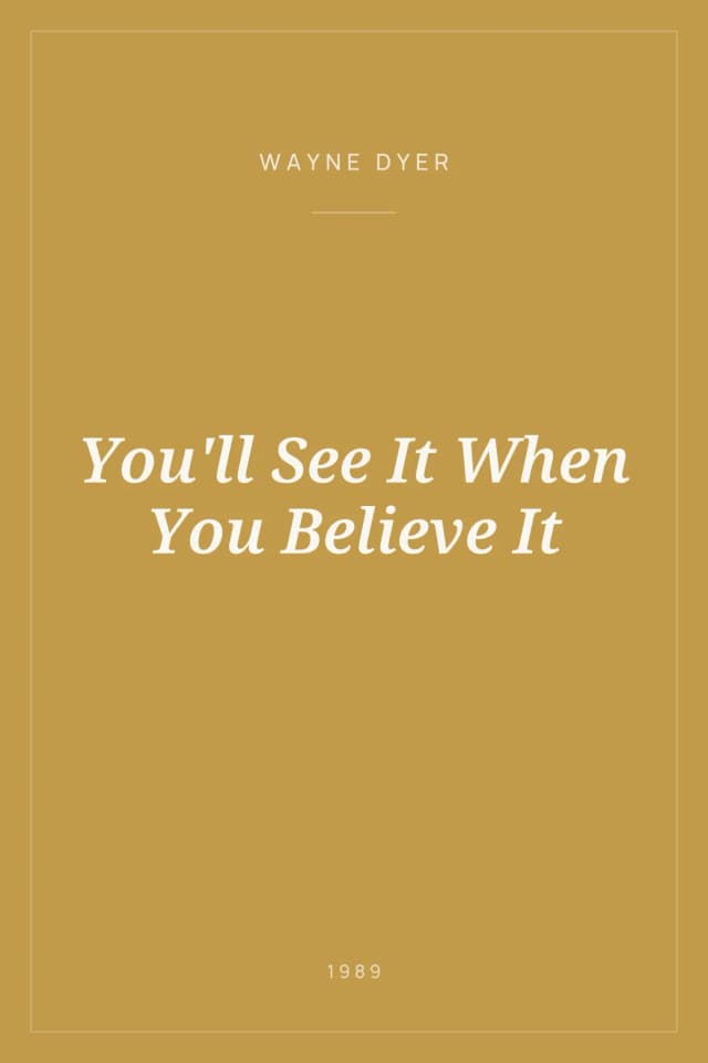 Portada de You'll See It When You Believe It