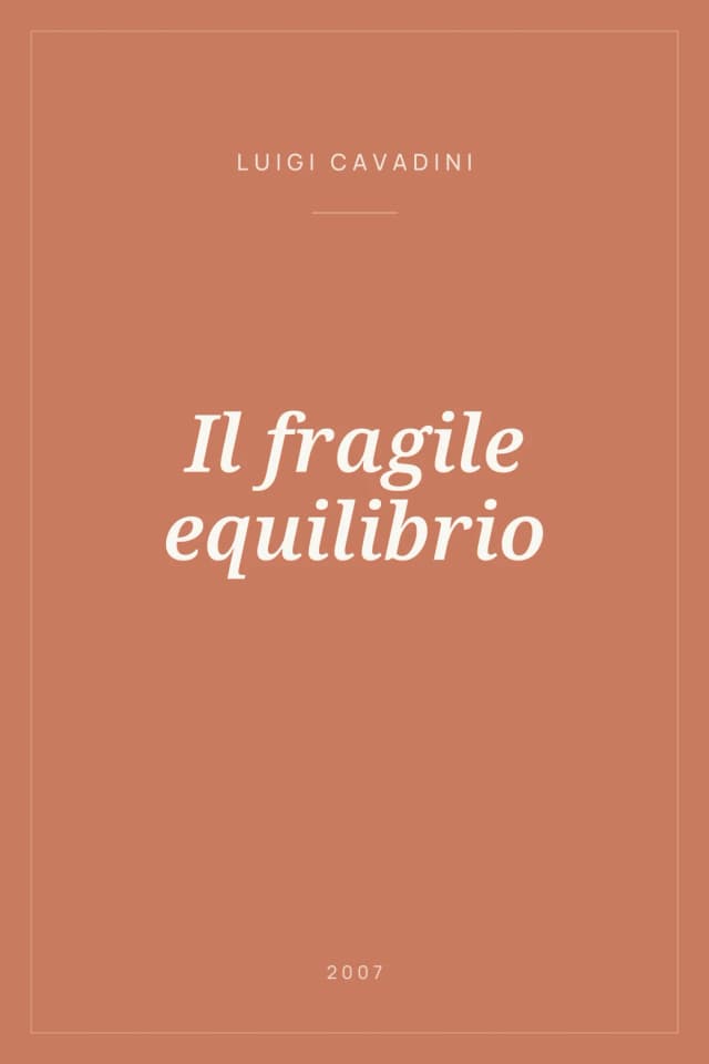 Portada de Il fragile equilibrio