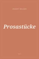 Portada de Prosastücke