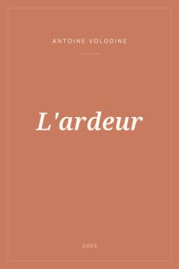 Portada de L'ardeur