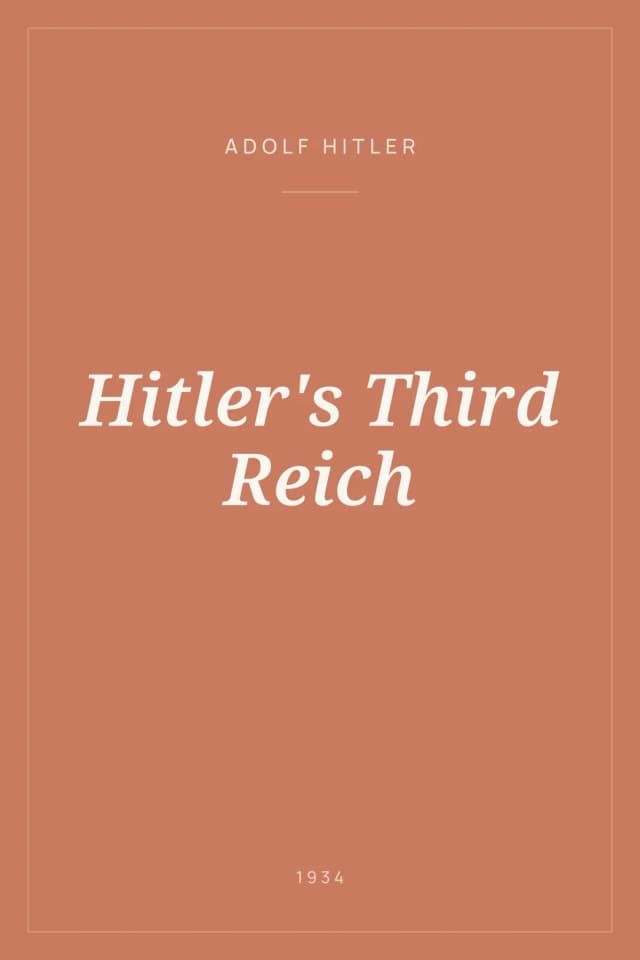Portada de Hitler's Third Reich
