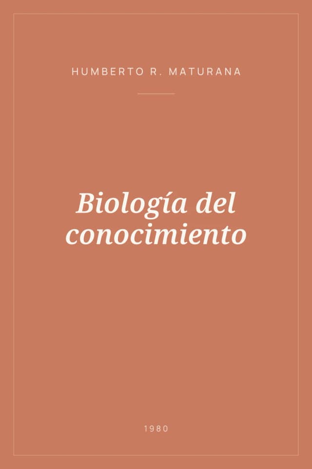 Portada de Biología del conocimiento