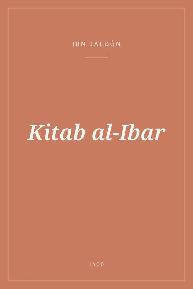 Portada de Kitab al-Ibar