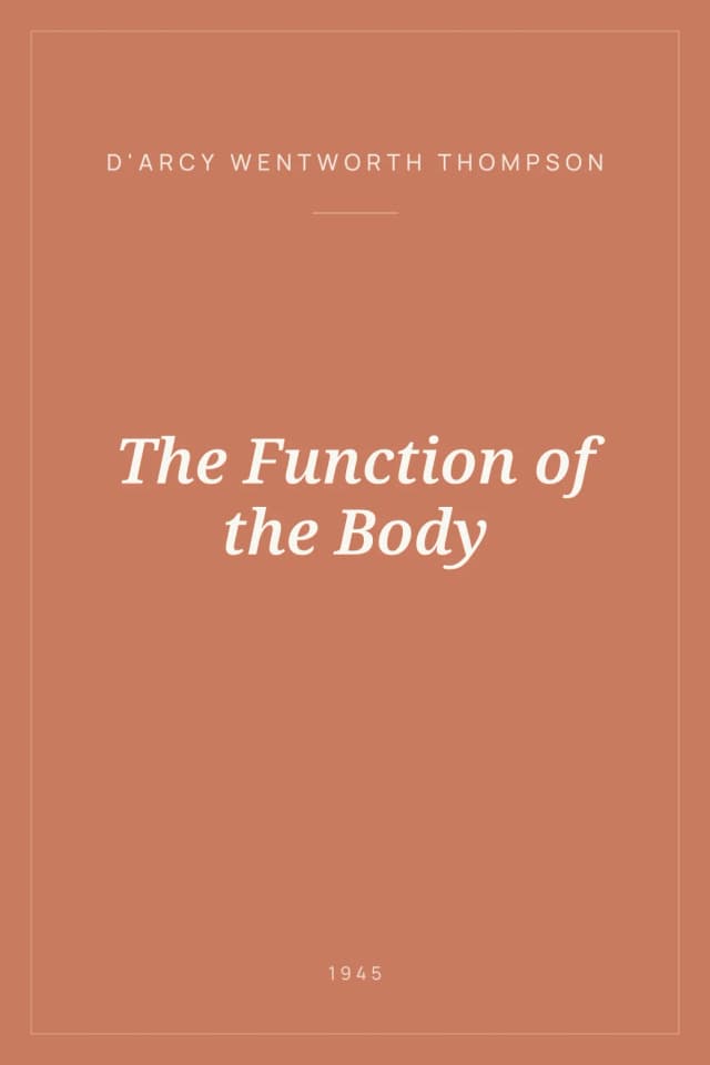 Portada de The Function of the Body