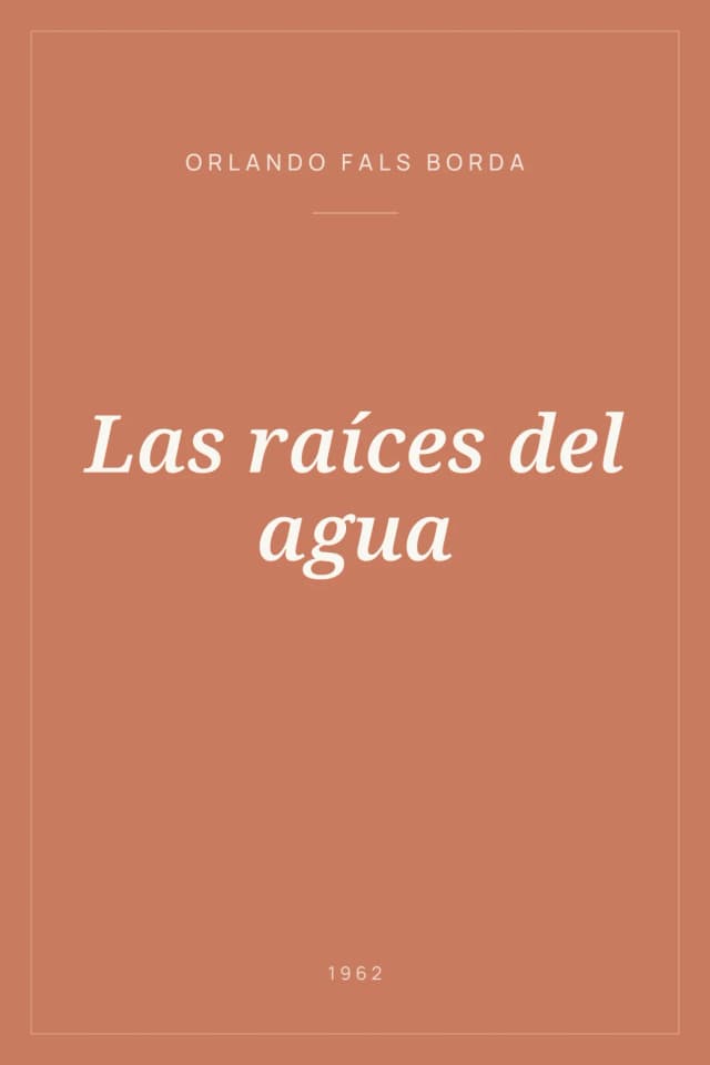 Portada de Las raíces del agua