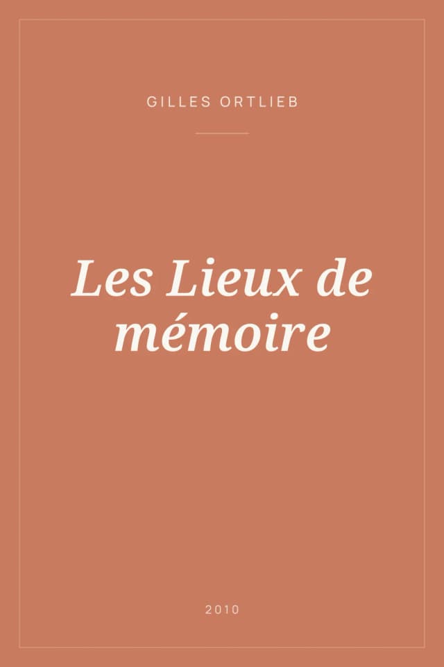 Portada de Les Lieux de mémoire