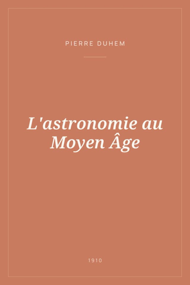 Portada de L'astronomie au Moyen Âge