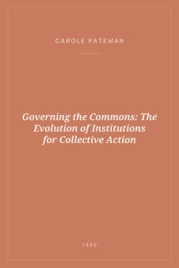 Portada de Governing the Commons: The Evolution of Institutions for Collective Action