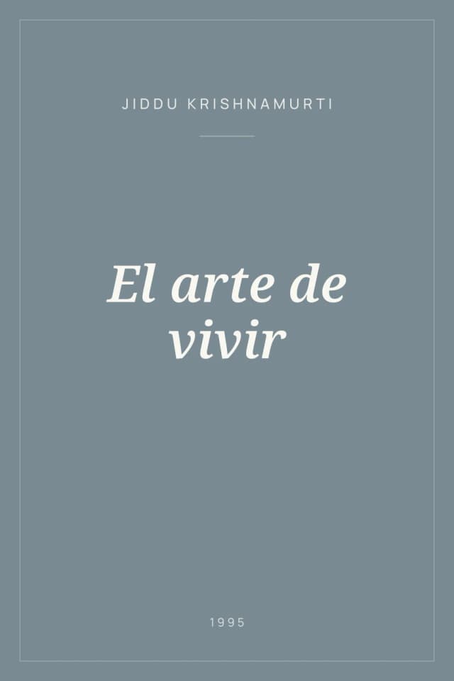 Portada de El arte de vivir