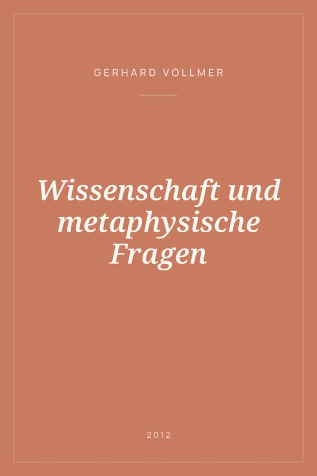 Portada de Wissenschaft und metaphysische Fragen