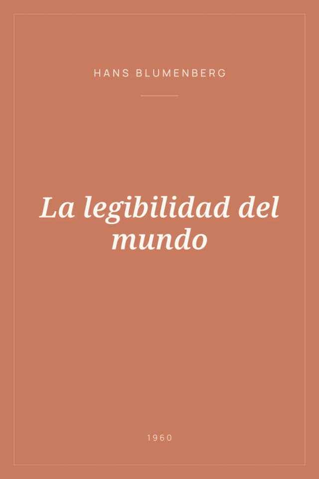 Portada de La legibilidad del mundo