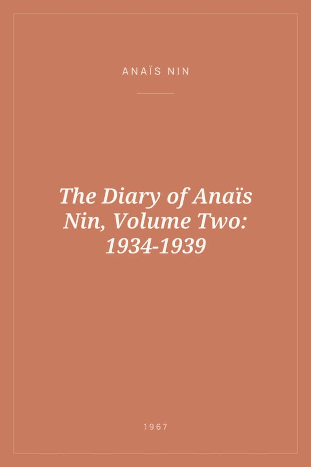 Portada de The Diary of Anaïs Nin, Volume Two: 1934-1939