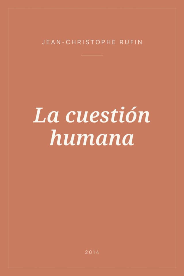 Portada de La cuestión humana