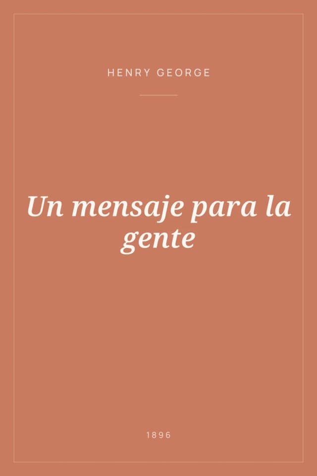 Portada de Un mensaje para la gente