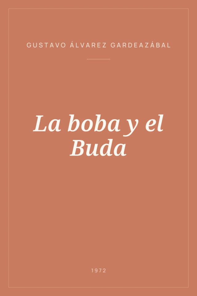 Portada de La boba y el Buda