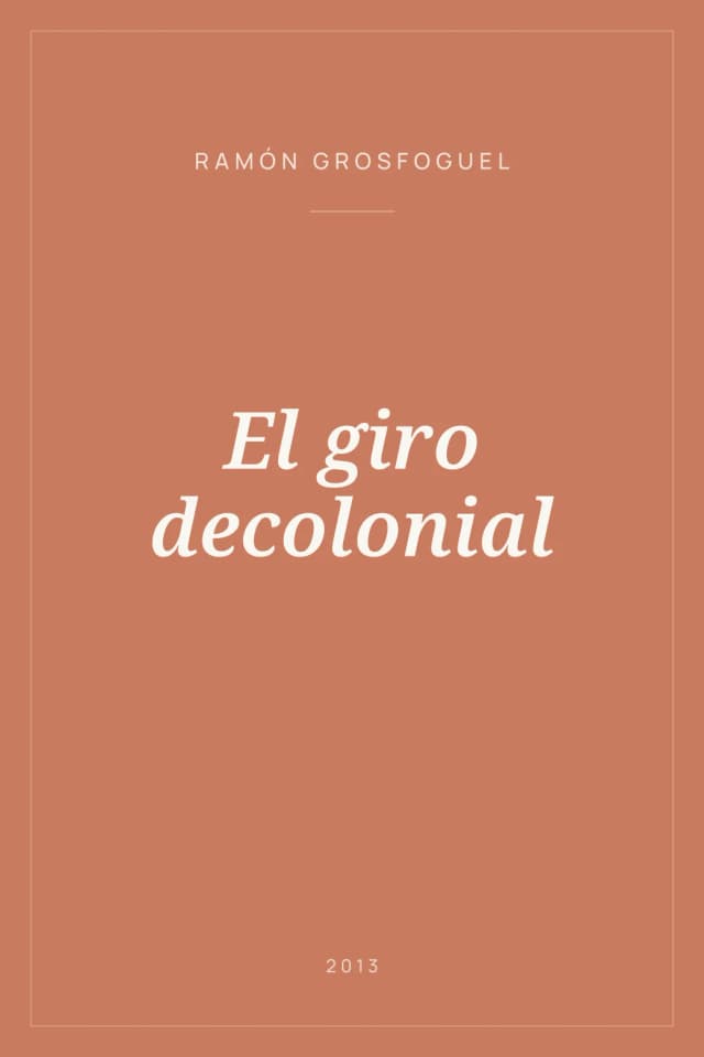 Portada de El giro decolonial