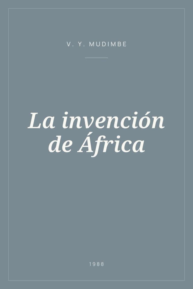 Portada de La invención de África