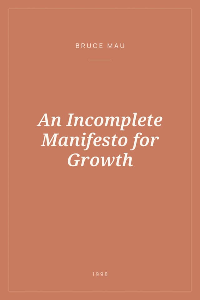 Portada de An Incomplete Manifesto for Growth