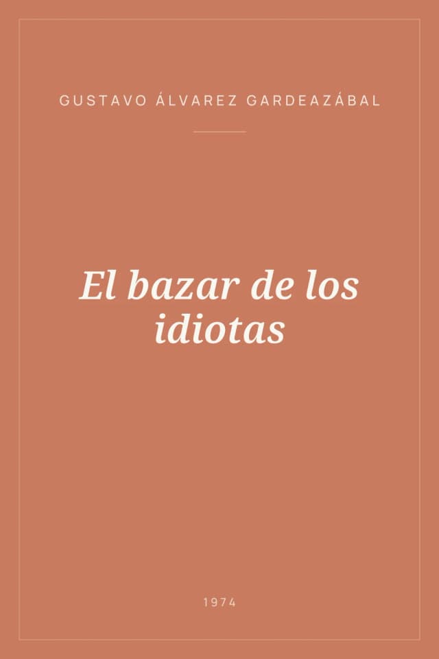 Portada de El bazar de los idiotas