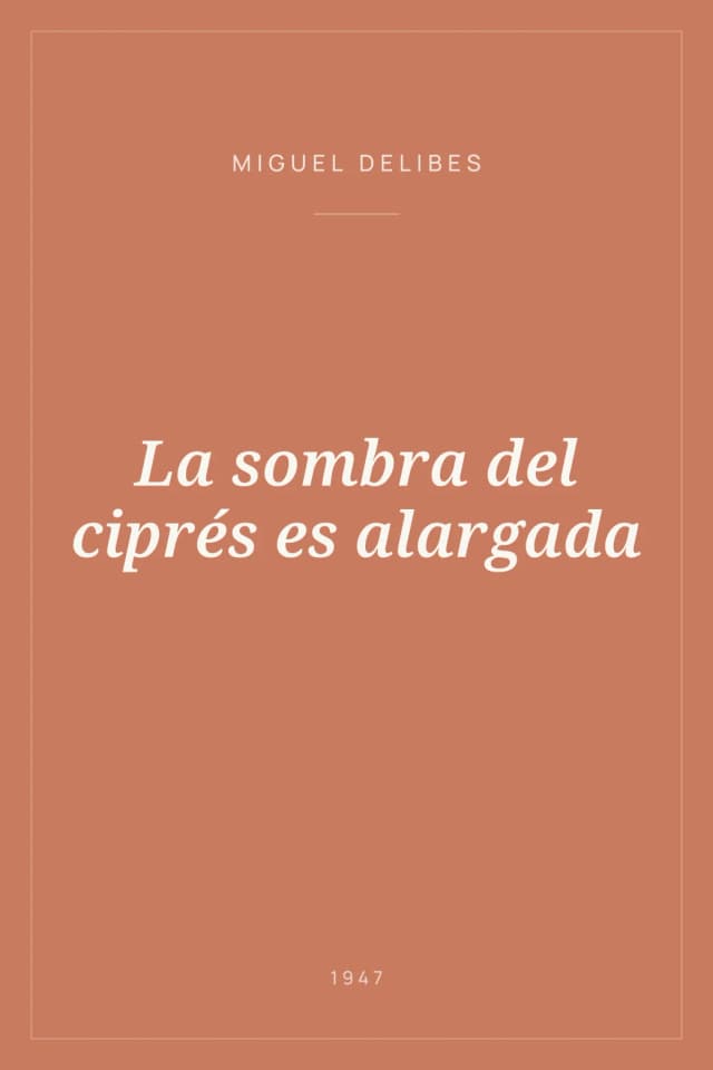 Portada de La sombra del ciprés es alargada