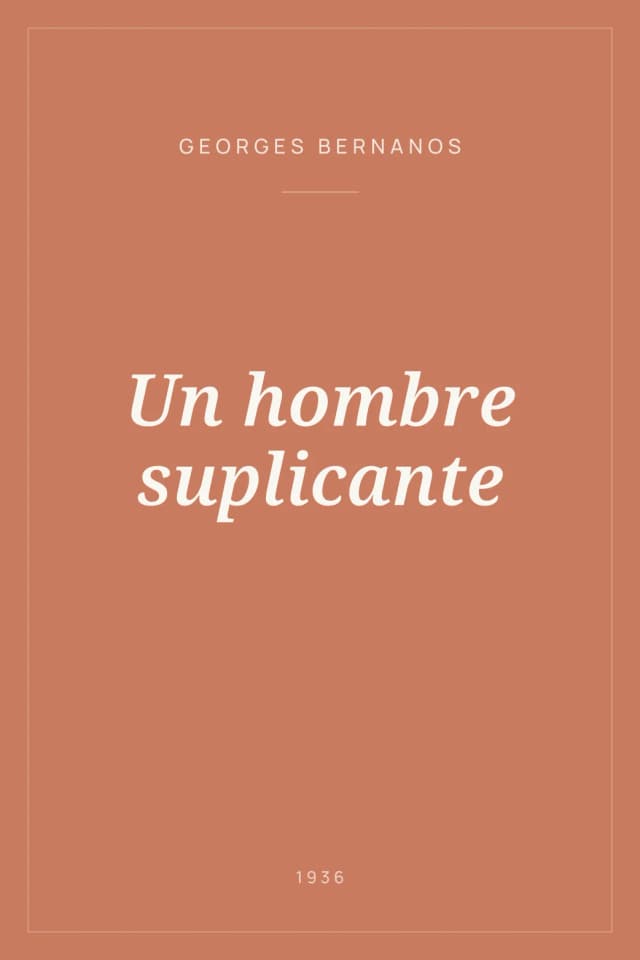 Portada de Un hombre suplicante