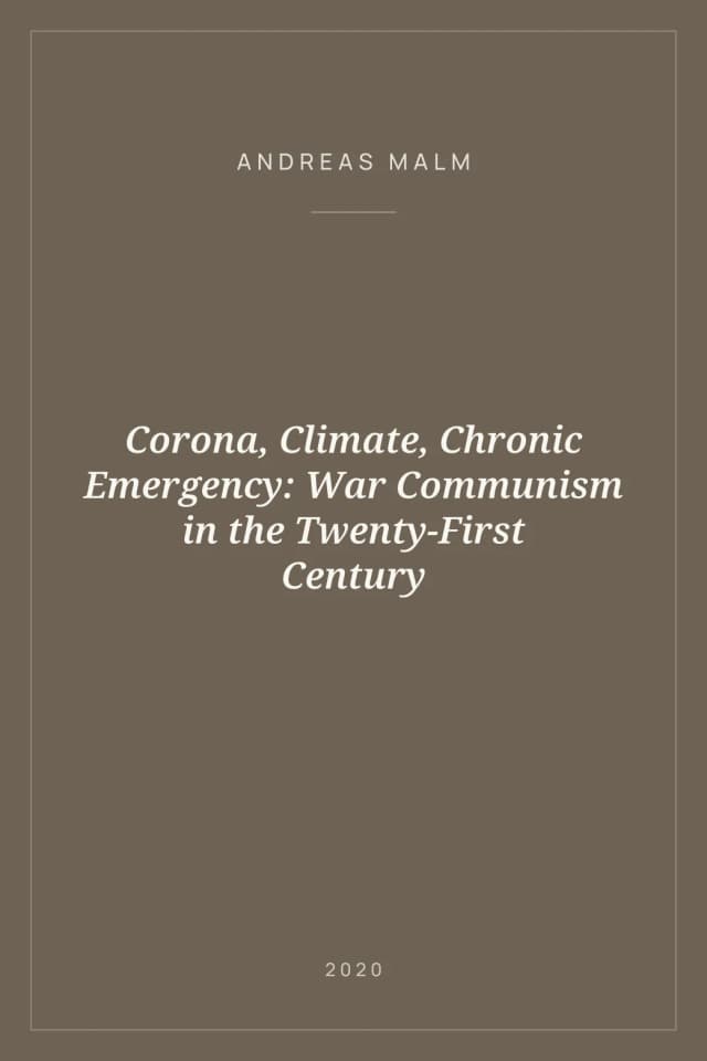 Portada de Corona, Climate, Chronic Emergency: War Communism in the Twenty-First Century